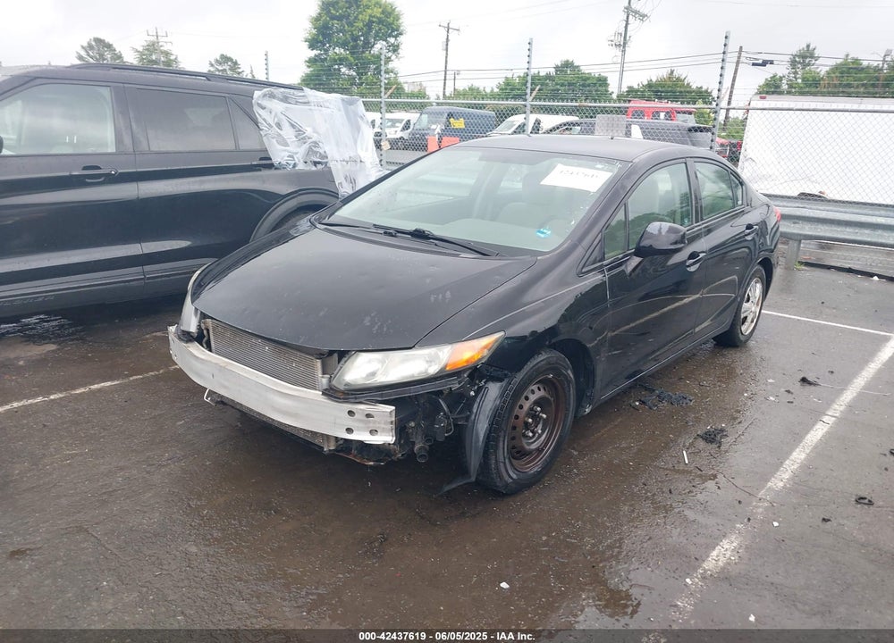 2012 HONDA CIVIC LX VIN: 19XFB2F52CE109834