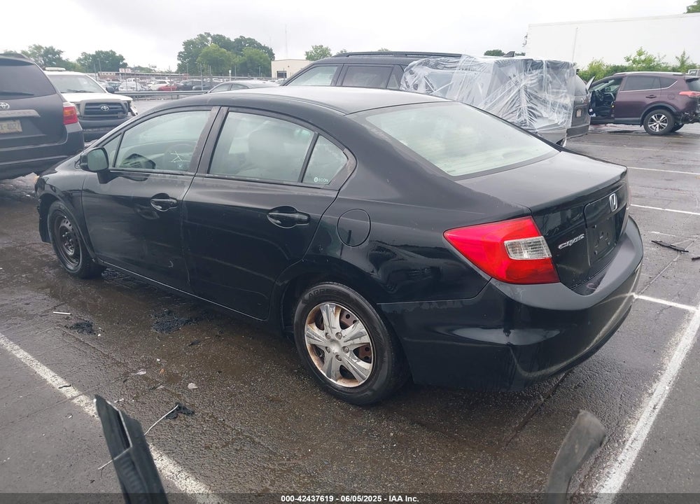 2012 HONDA CIVIC LX VIN: 19XFB2F52CE109834