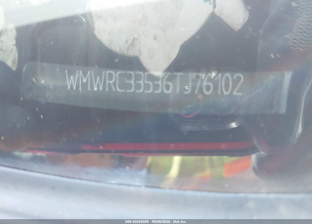 2006 MINI COOPER VIN: WMWRC33536TJ76102