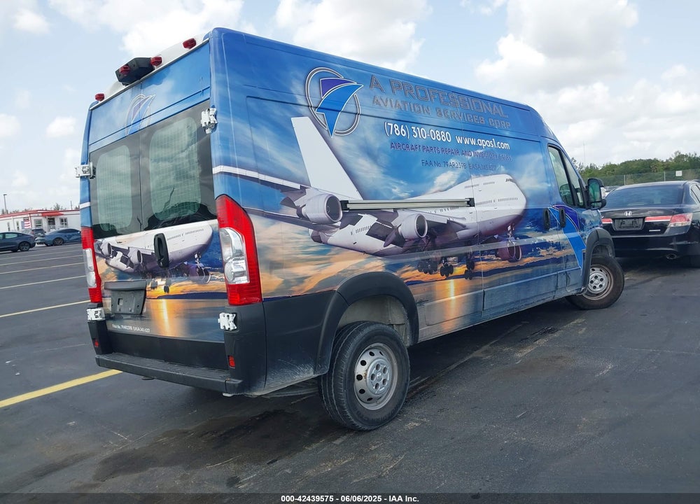 2021 RAM PROMASTER 2500 HIGH ROOF 159 WB VIN: 3C6LRVDG8ME523553