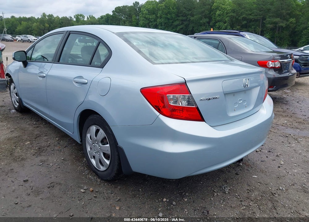 2012 HONDA CIVIC VIN: 2HGFB2F50CH593119