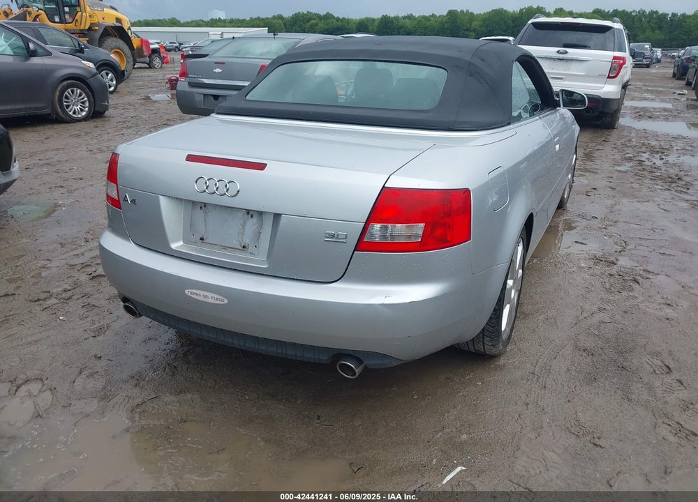 2006 AUDI A4 3.0 VIN: WAUDT48H36K006010