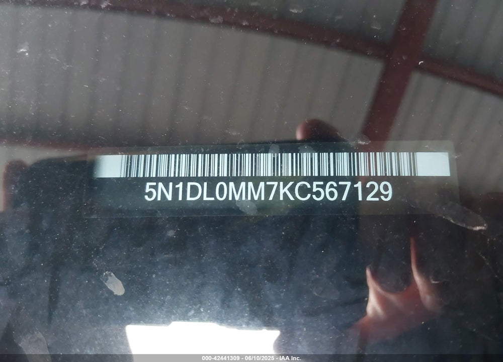 2019 INFINITI QX60 PURE VIN: 5N1DL0MM7KC567129