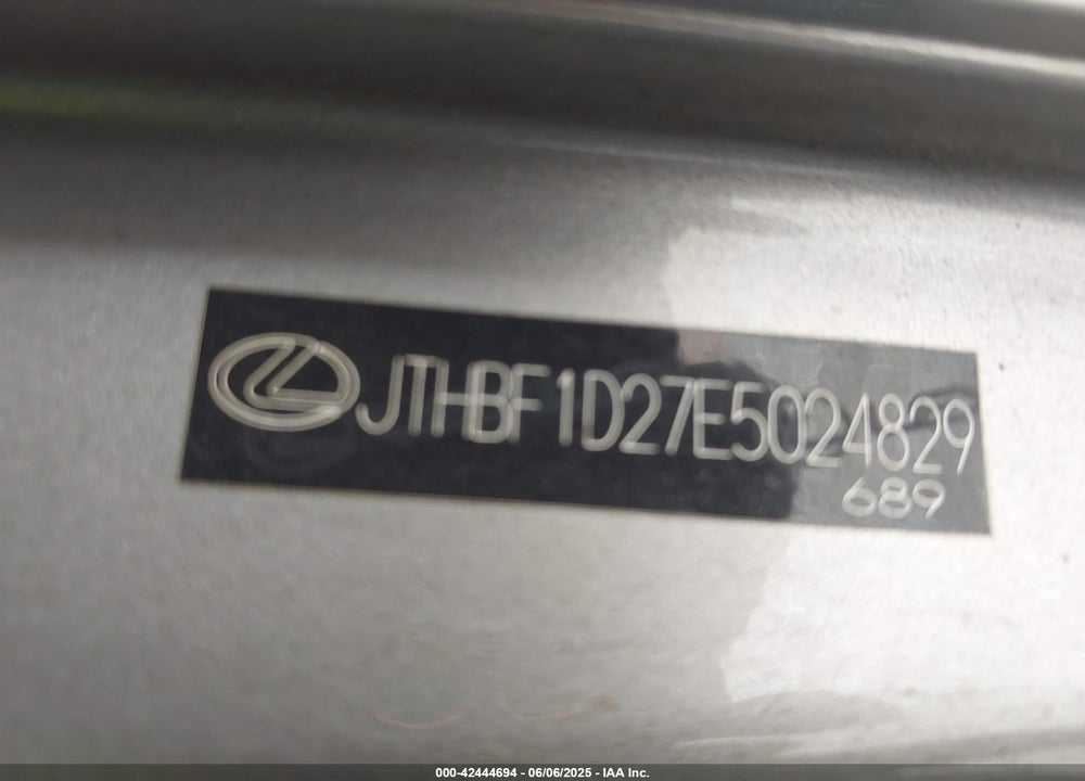 2014 LEXUS IS 250 VIN: JTHBF1D27E5024829