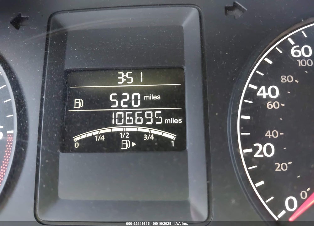 2011 VOLKSWAGEN JETTA VIN: 3VW3L7AJ6BM123447
