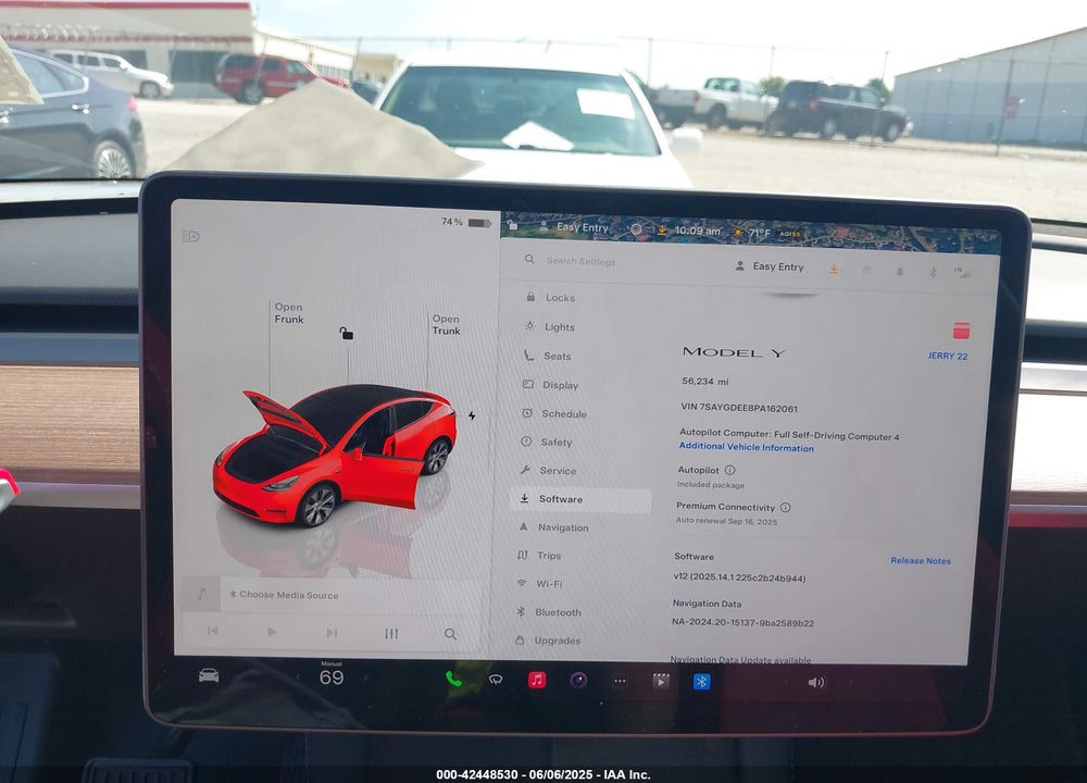 2023 TESLA MODEL Y AWD/LONG RANGE DUAL MOTOR ALL-WHEEL DRIVE VIN: 7SAYGDEE8PA162061