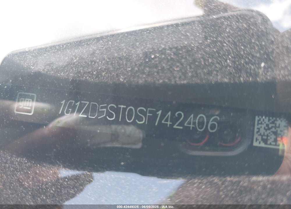 2025 CHEVROLET MALIBU FWD 1LT VIN: 1G1ZD5ST0SF142406