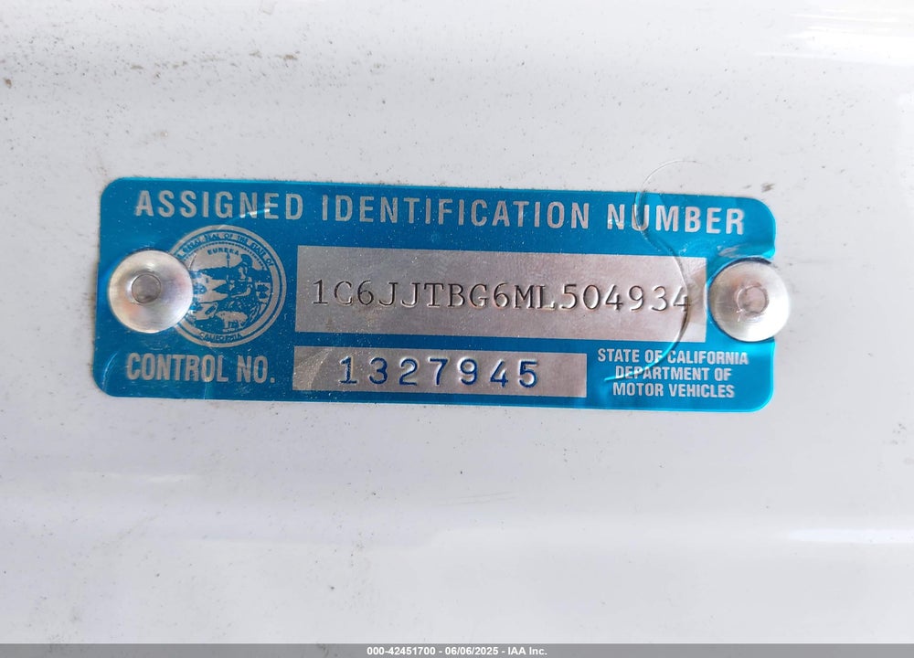 2021 JEEP GLADIATOR VIN: 1C6JJTBG6ML504934