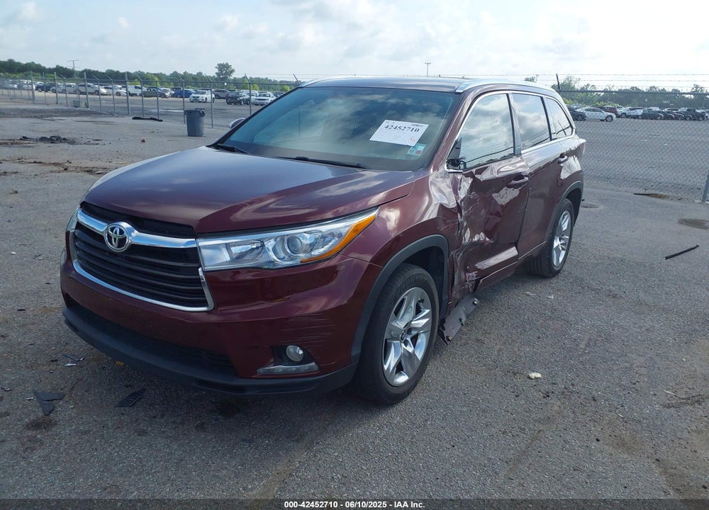 2016 TOYOTA HIGHLANDER LIMITED V6 VIN: 5TDYKRFH0GS138451