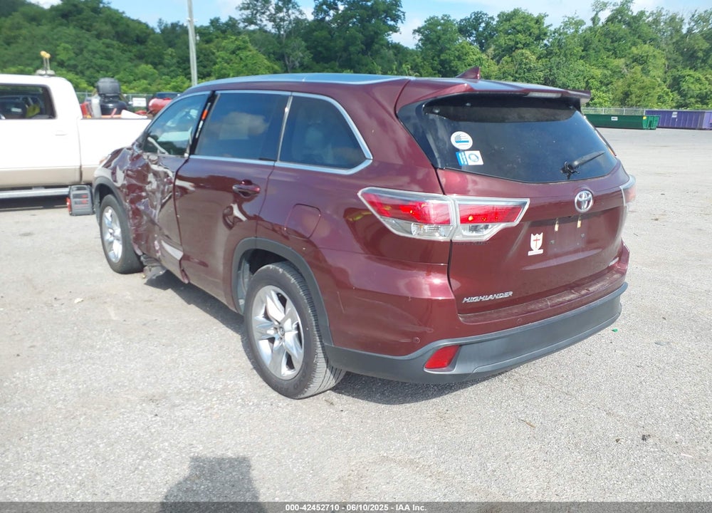 2016 TOYOTA HIGHLANDER LIMITED V6 VIN: 5TDYKRFH0GS138451