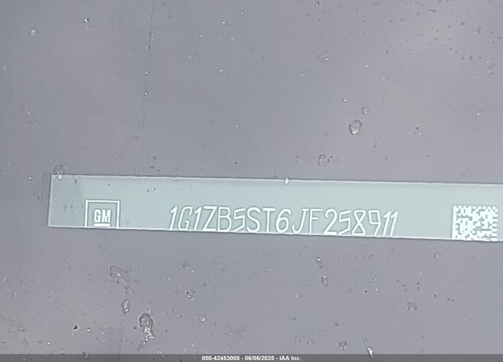 2018 CHEVROLET MALIBU VIN: 1G1ZB5ST6JF258911