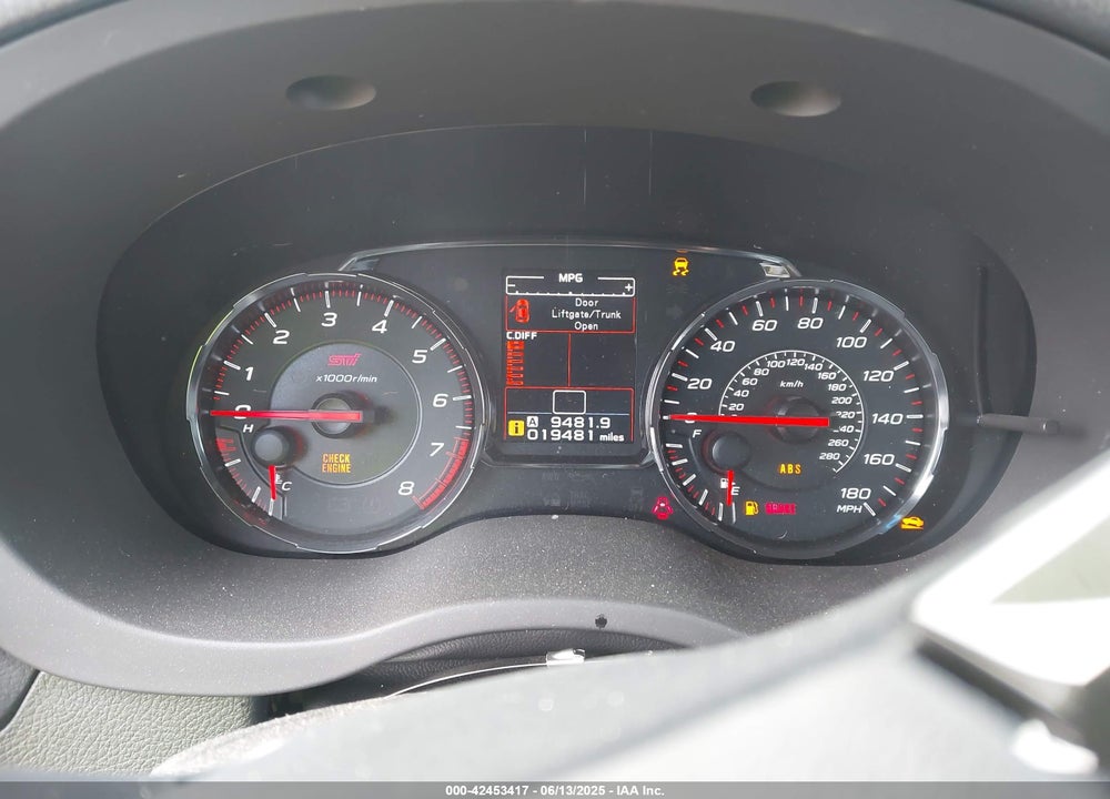 2021 SUBARU WRX STI VIN: JF1VA2S69M9816079