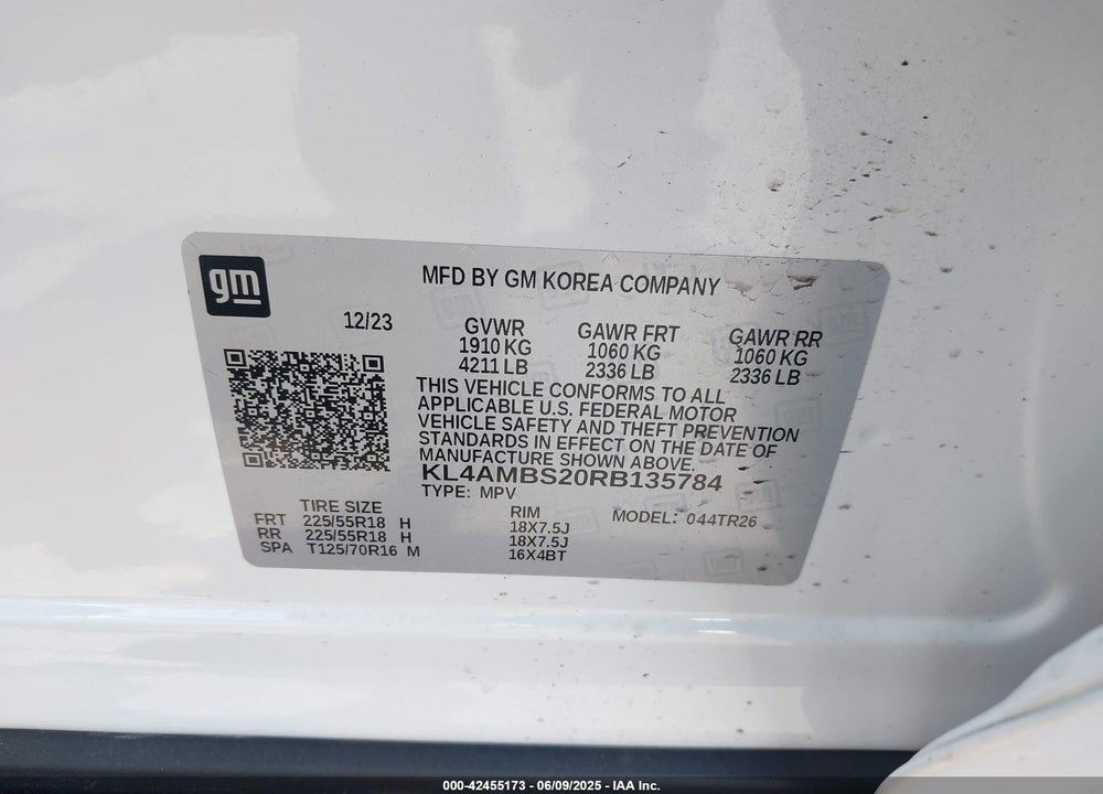 2024 BUICK ENCORE GX PREFERRED FWD VIN: KL4AMBS20RB135784