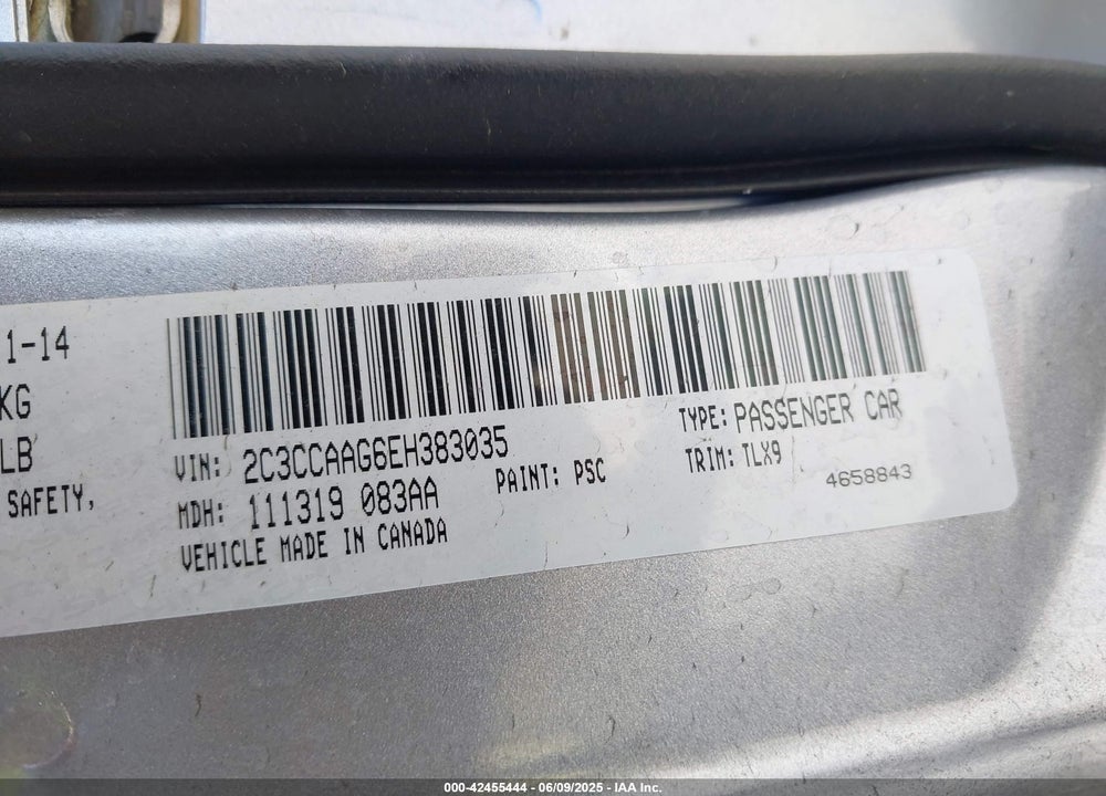 2014 CHRYSLER 300 VIN: 2C3CCAAG6EH383035