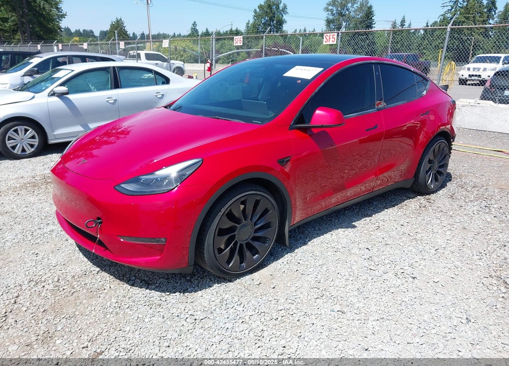 2021 TESLA MODEL Y PERFORMANCE DUAL MOTOR ALL-WHEEL DRIVE VIN: 5YJYGDEF0MF268010