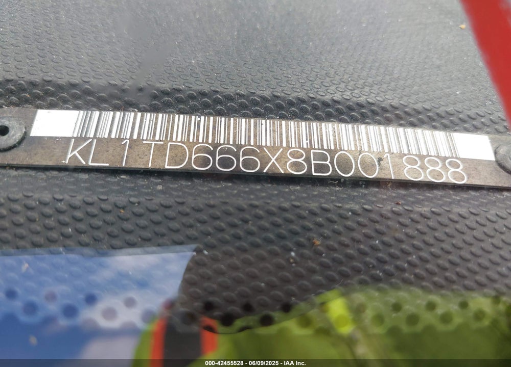 2008 CHEVROLET AVEO 5 VIN: KL1TD666X8B001888
