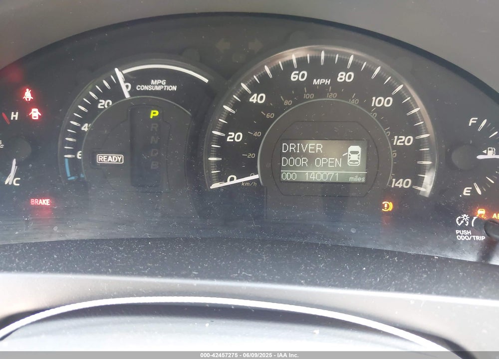 2009 TOYOTA CAMRY HYBRID VIN: 4T1BB46K99U106578