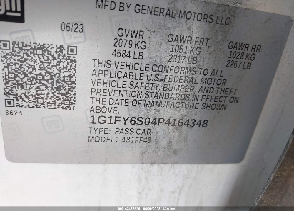 2023 CHEVROLET BOLT EUV VIN: 1G1FY6S04P4164348