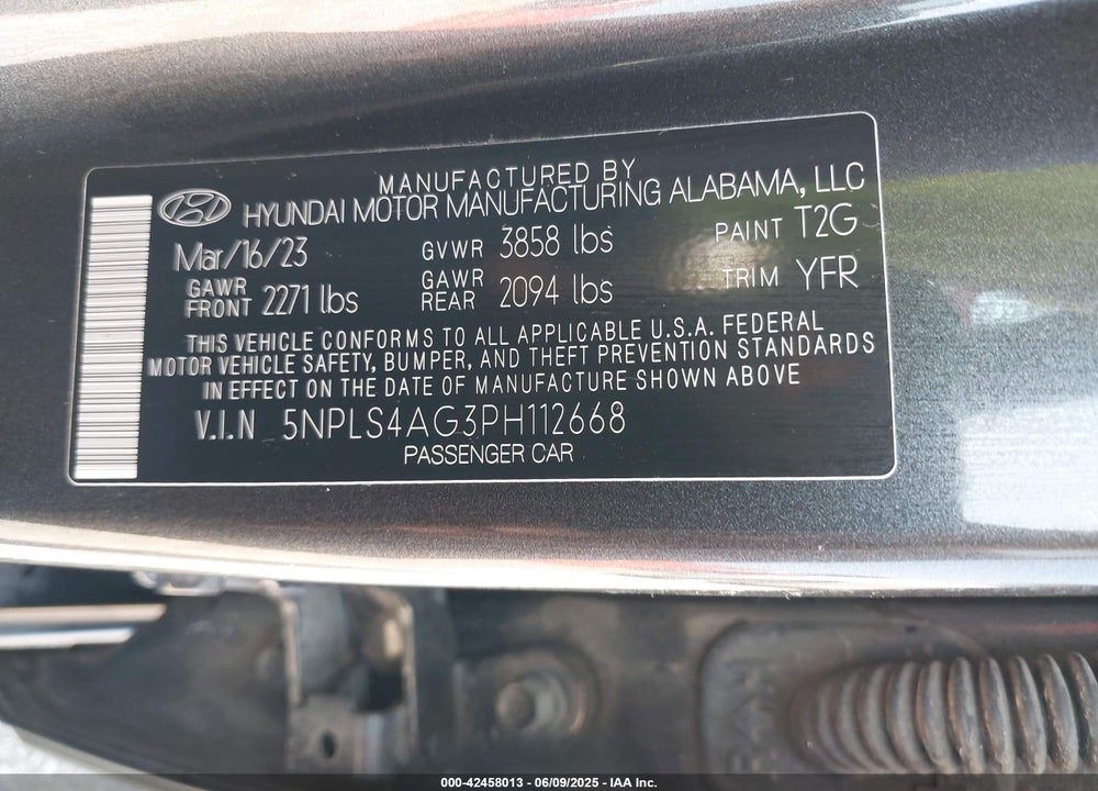 2023 HYUNDAI ELANTRA SEL VIN: 5NPLS4AG3PH112668