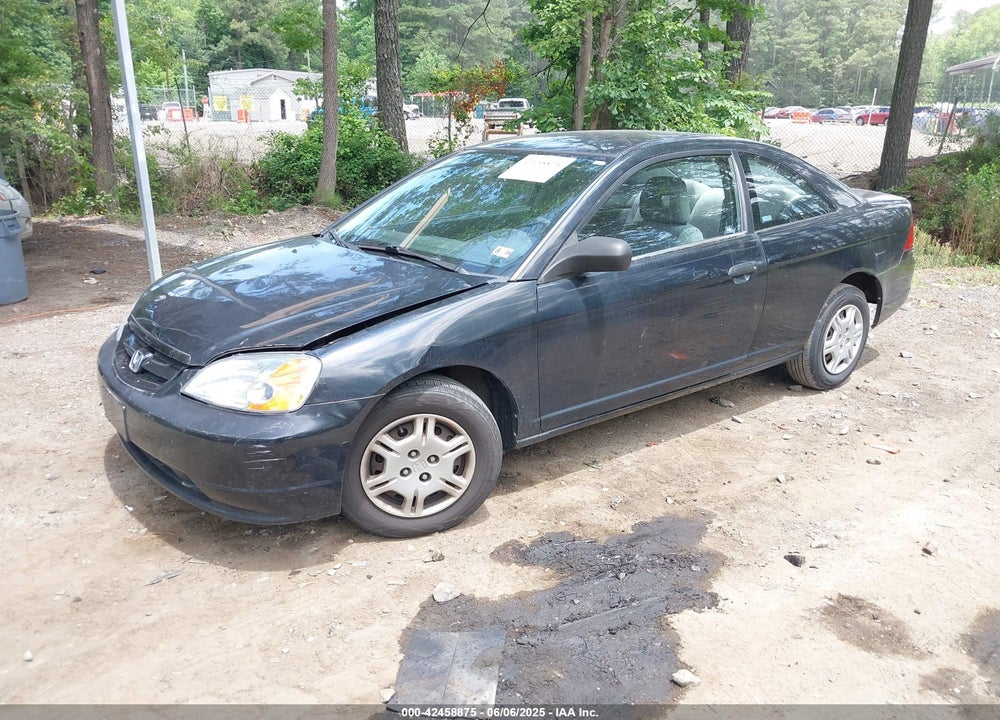 2001 HONDA CIVIC LX VIN: 1HGEM22521L075735