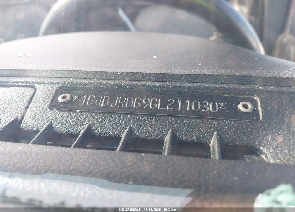 2016 JEEP WRANGLER UNLIMITED VIN: 1C4BJWDG9GL211030