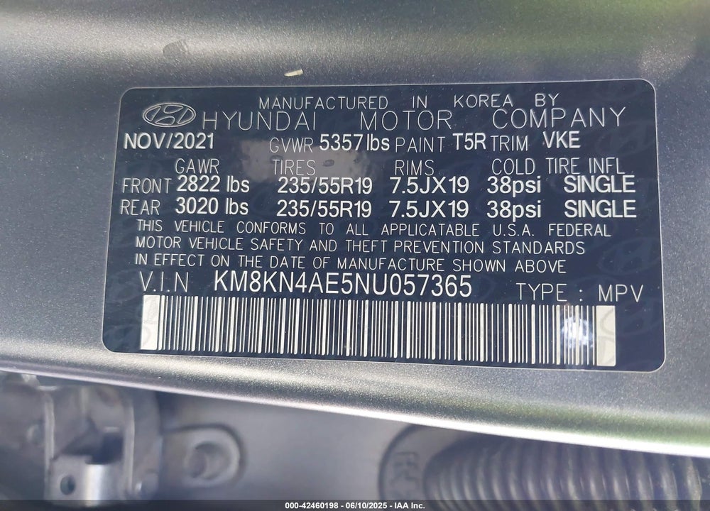 2022 HYUNDAI IONIQ 5 VIN: KM8KN4AE5NU057365