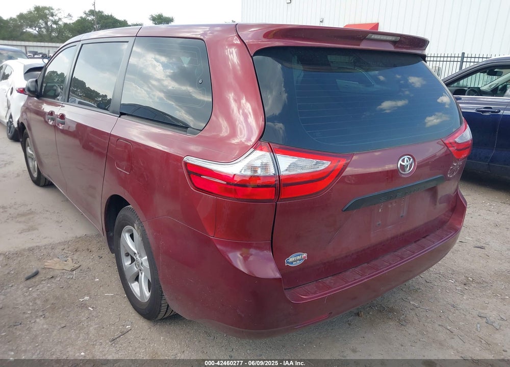 2017 TOYOTA SIENNA L 7 PASSENGER VIN: 5TDZZ3DC2HS857545