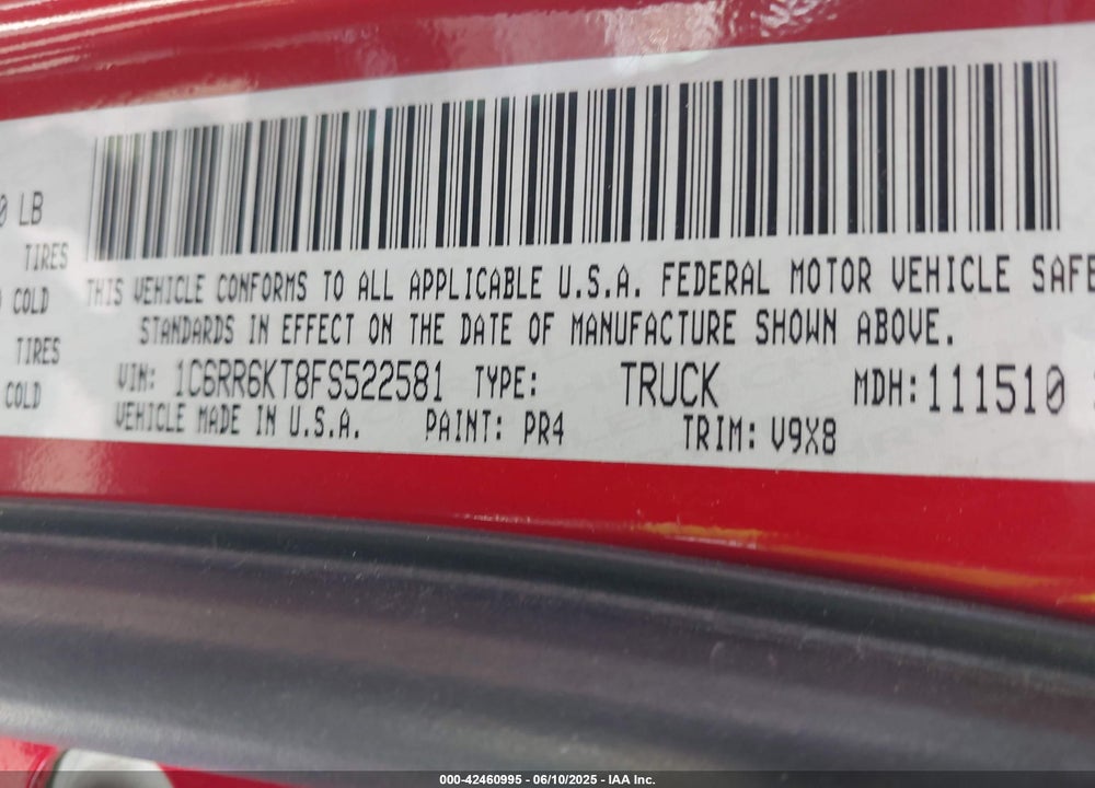 2015 RAM 1500 EXPRESS VIN: 1C6RR6KT8FS522581