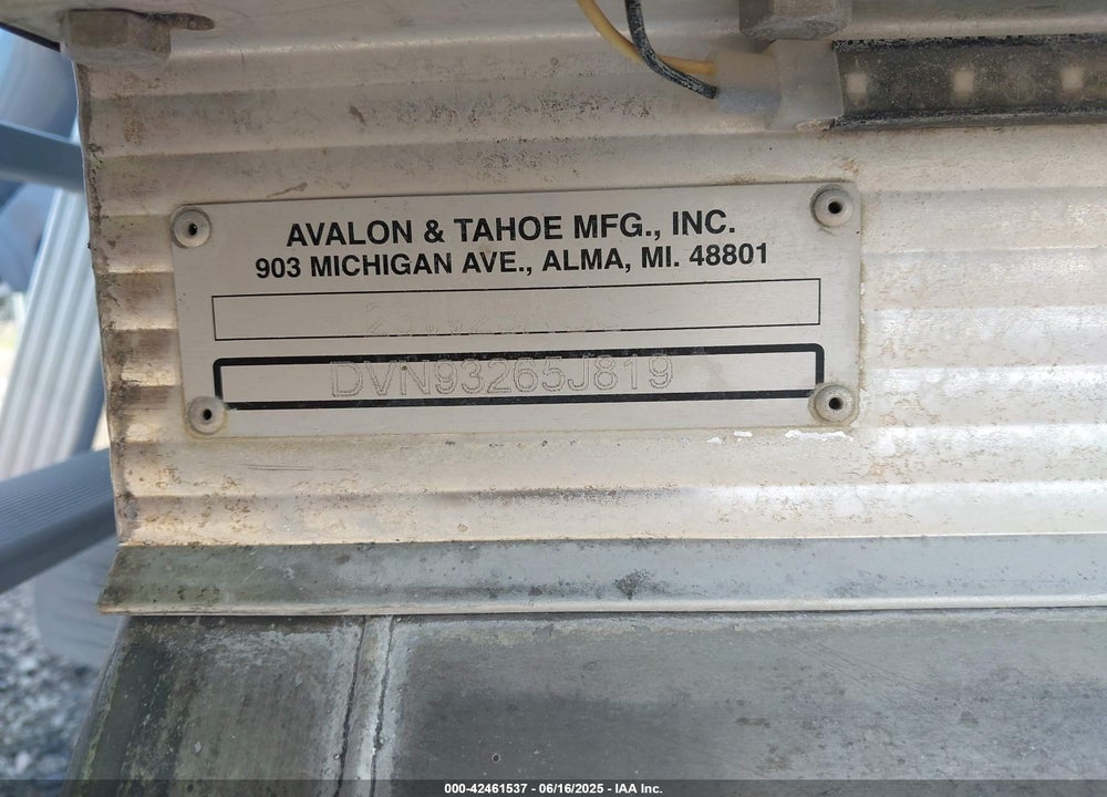 2019 AVALON OTHER VIN: DVN93265J819