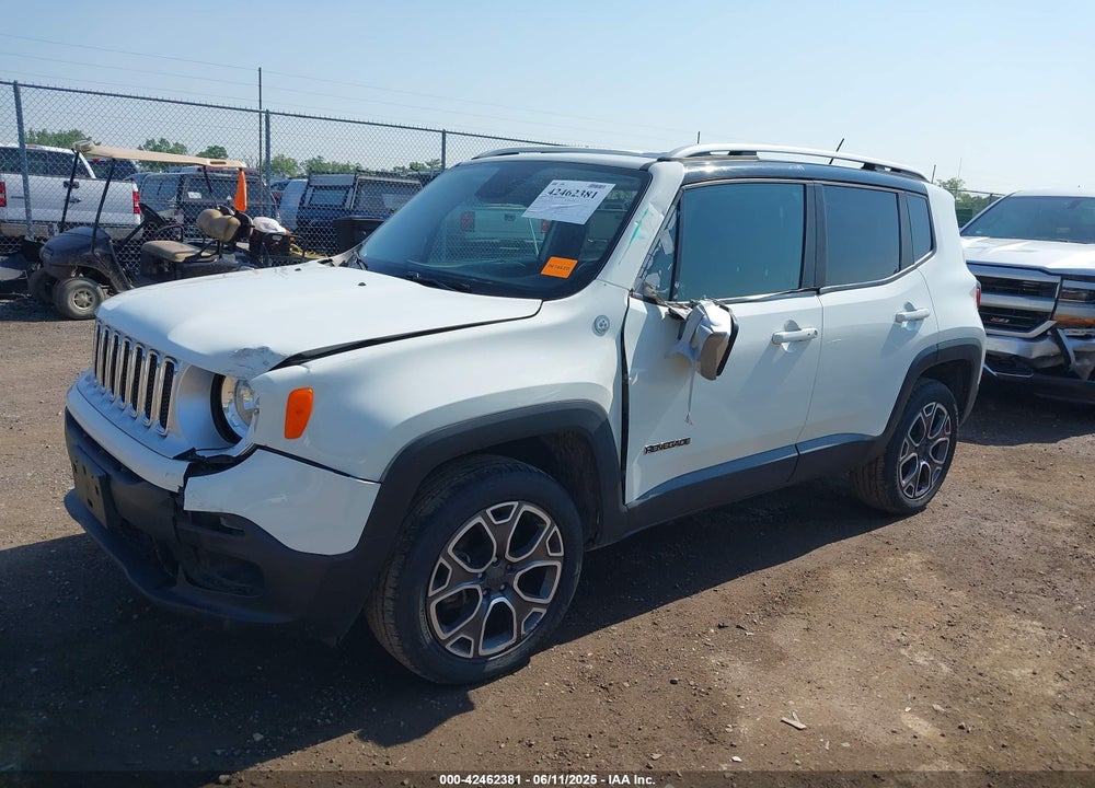 2016 JEEP RENEGADE LIMITED VIN: ZACCJBDTXGPE09198