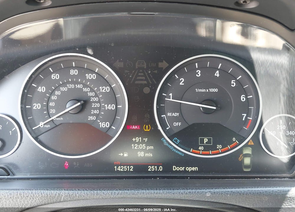 2012 BMW 3 SERIES VIN: WBA3A5C5XCF349308