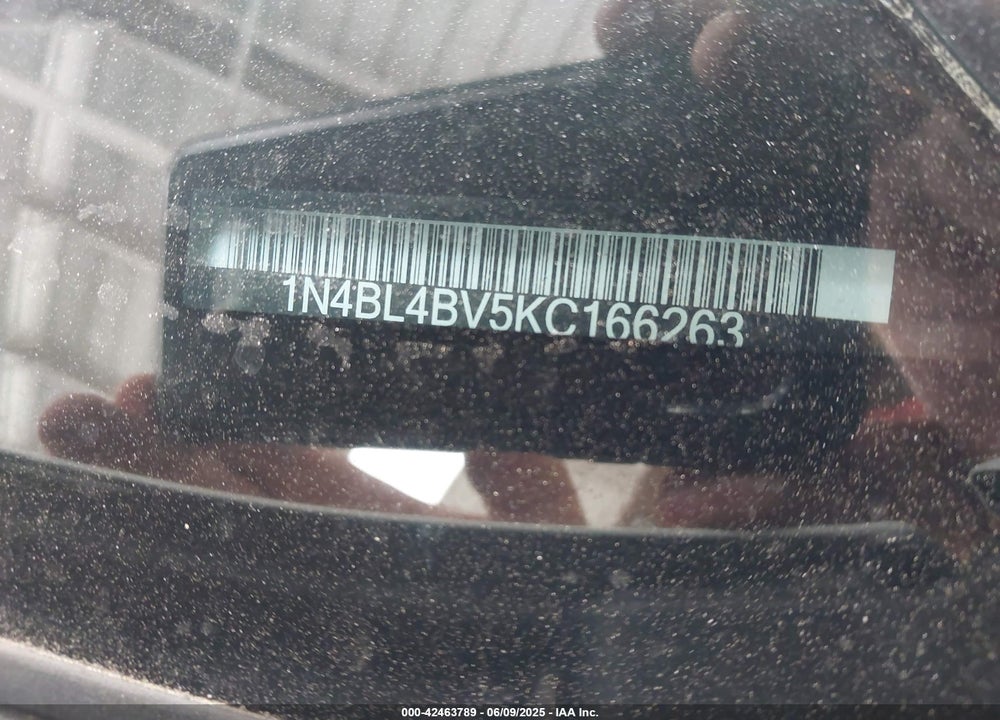 2019 NISSAN ALTIMA VIN: 1N4BL4BV5KC166263