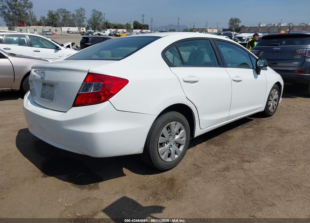 2012 HONDA CIVIC VIN: 2HGFB2F51CH568519