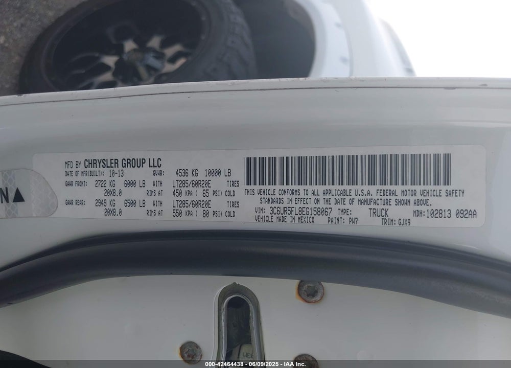 2014 RAM 2500 VIN: 3C6UR5FL8EG158067