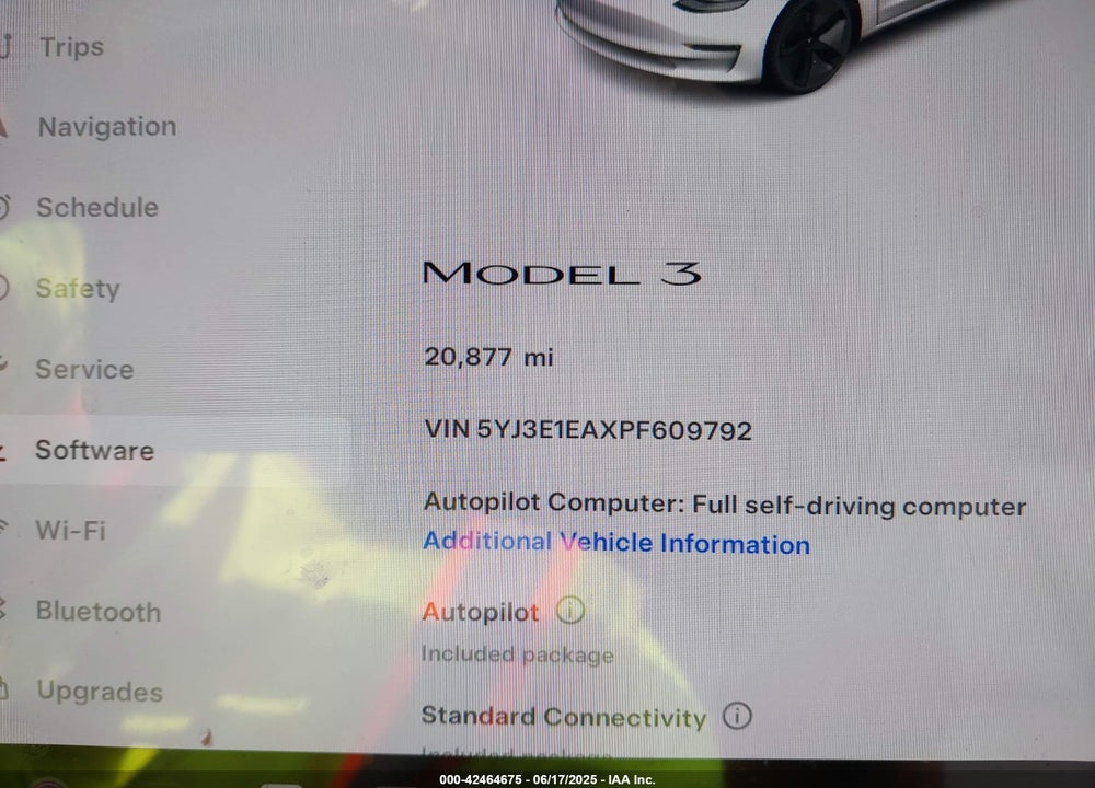 2023 TESLA MODEL 3 VIN: 5YJ3E1EAXPF609792