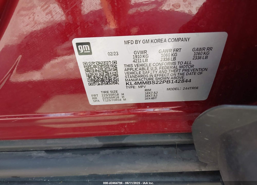 2023 BUICK ENCORE GX VIN: KL4MMBS22PB142844