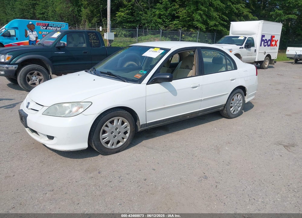 2005 HONDA CIVIC LX VIN: 2HGES16555H580472