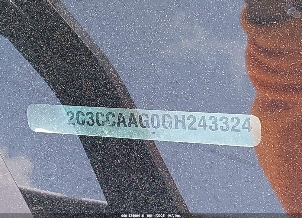 2016 CHRYSLER 300 VIN: 2C3CCAAG0GH243324