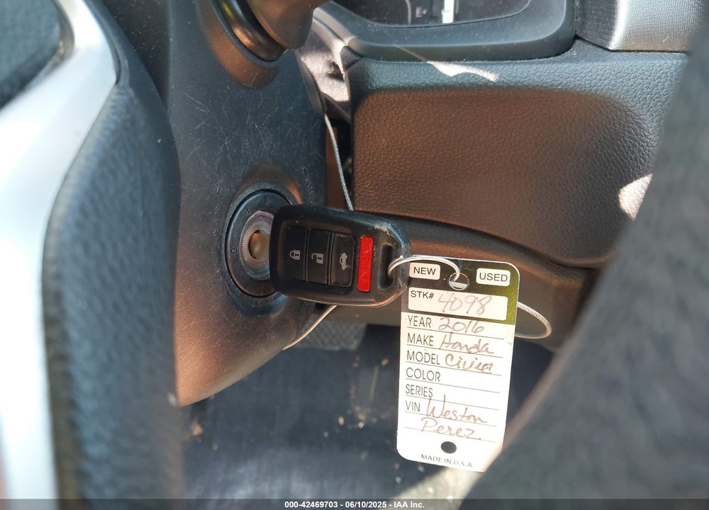 2016 HONDA CIVIC LX VIN: 19XFC2F53GE234294