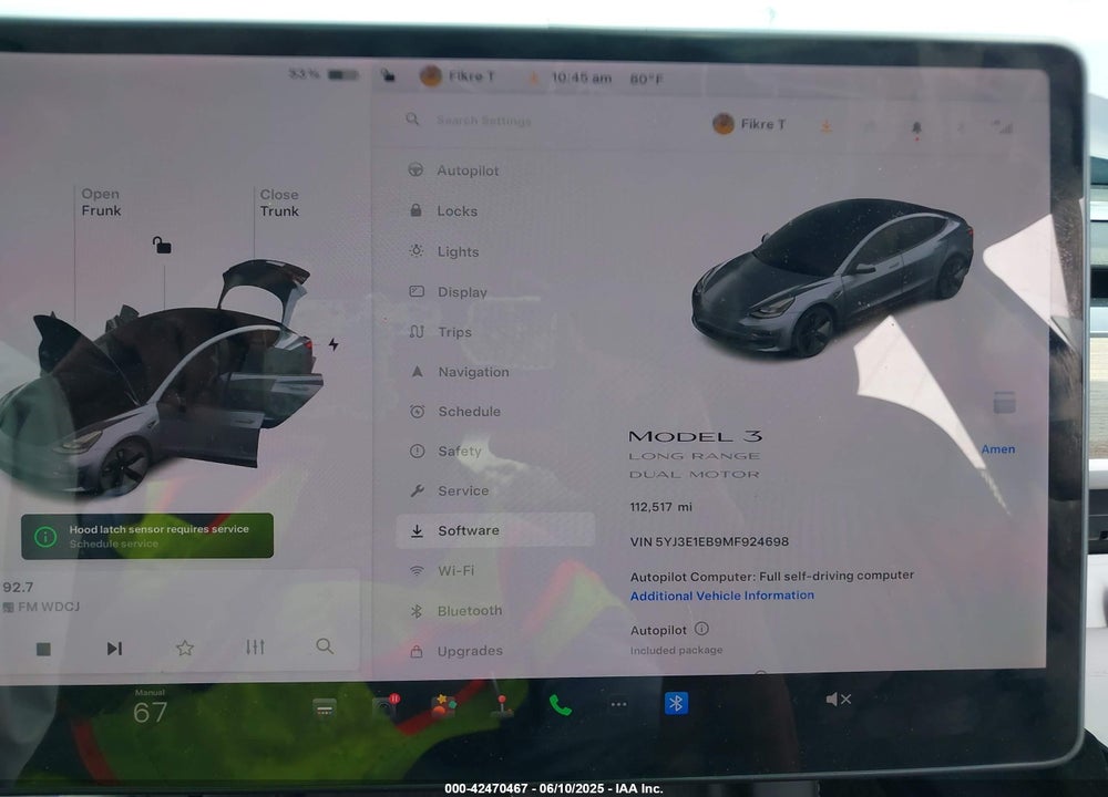 2021 TESLA MODEL 3 VIN: 5YJ3E1EB9MF924698
