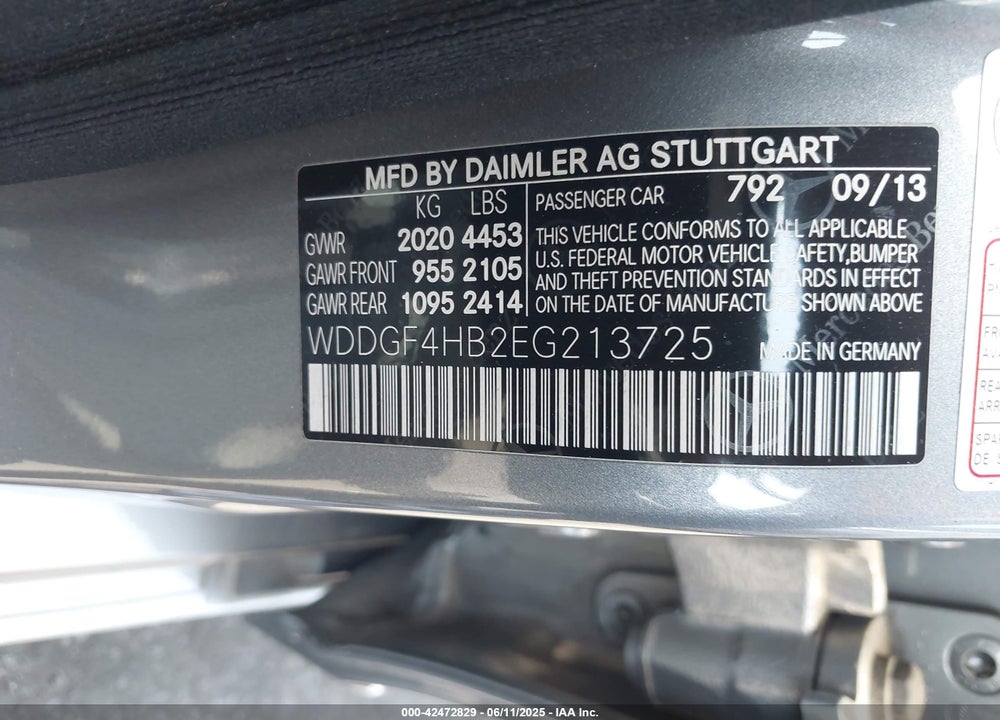 2014 MERCEDES-BENZ C 250 LUXURY/SPORT VIN: WDDGF4HB2EG213725