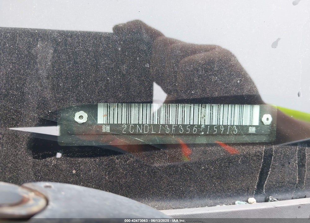 2005 CHEVROLET EQUINOX LS VIN: 2CNDL13F356115913