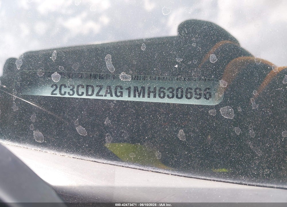 2021 DODGE CHALLENGER VIN: 2C3CDZAG1MH630696
