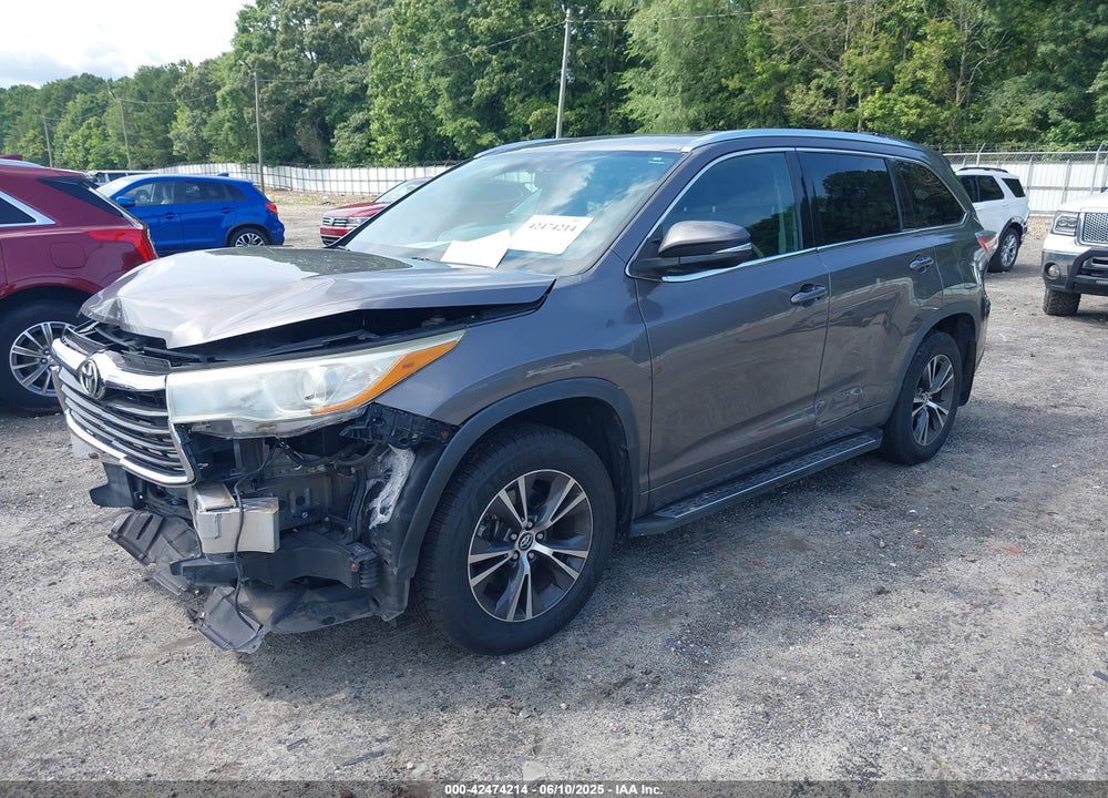 2016 TOYOTA HIGHLANDER VIN: 5TDJKRFH5GS296981