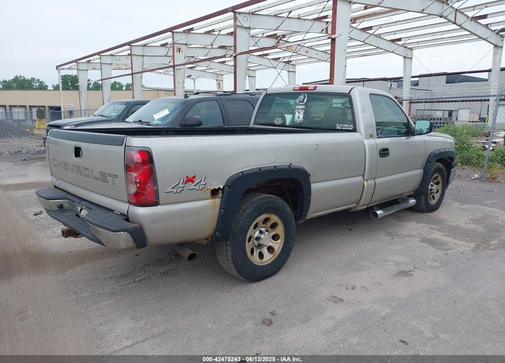 2005 CHEVROLET SILVERADO 1500 WORK TRUCK VIN: 1GCEK14X35Z218563
