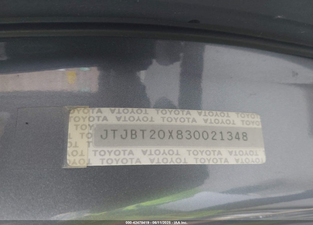 2003 LEXUS GX 470 VIN: JTJBT20X830021348