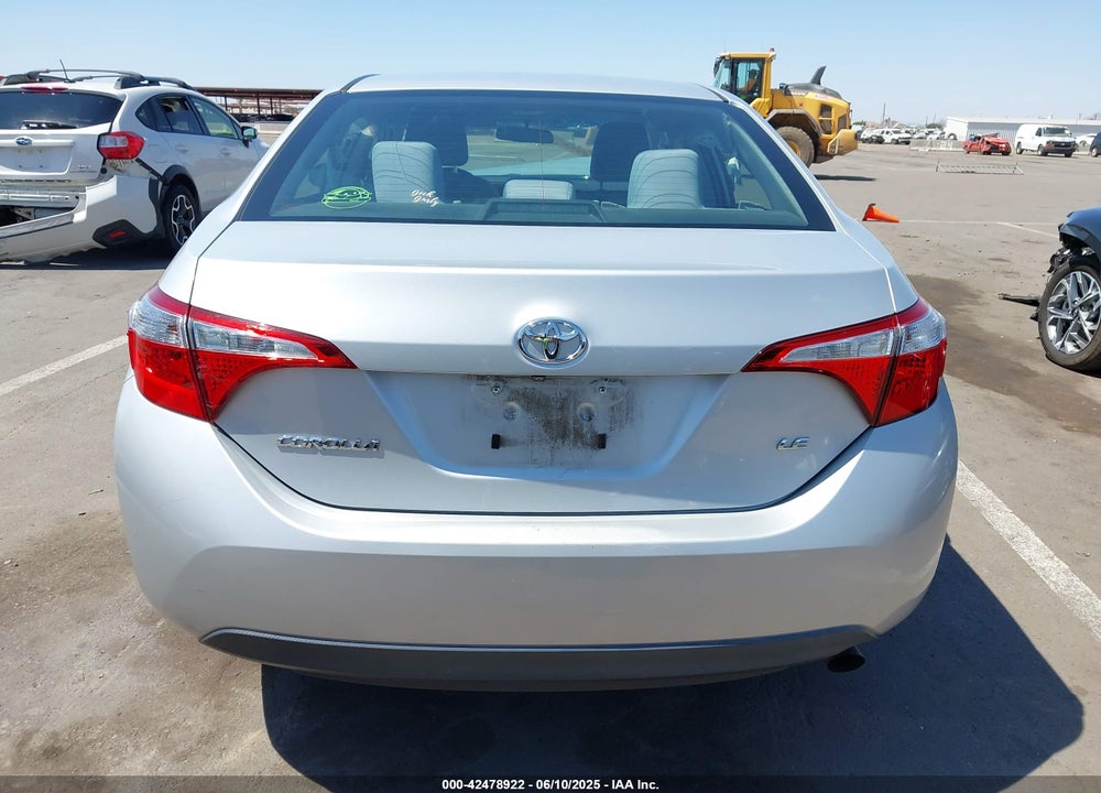 2016 TOYOTA COROLLA LE VIN: 2T1BURHE3GC599462