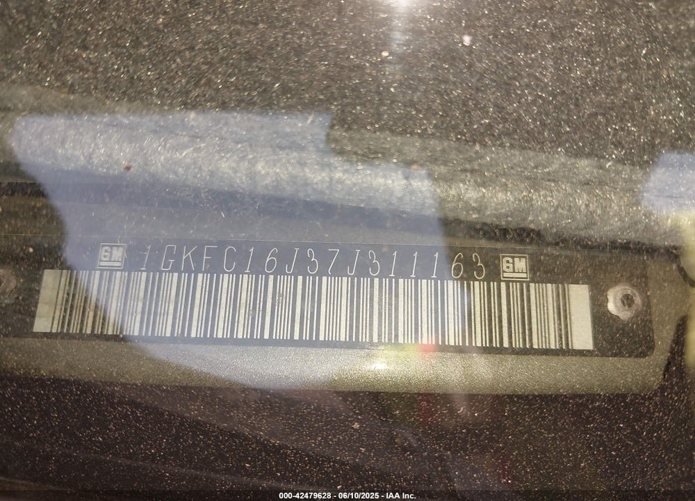 2007 GMC YUKON XL 1500 VIN: 1GKFC16J37J311163