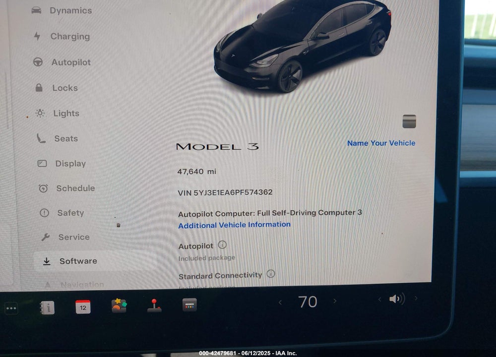 2023 TESLA MODEL 3 REAR-WHEEL DRIVE VIN: 5YJ3E1EA6PF574362