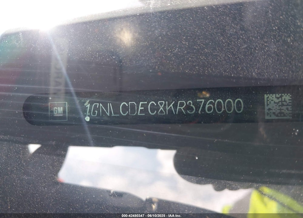 2019 CHEVROLET TAHOE VIN: 1GNLCDEC8KR376000